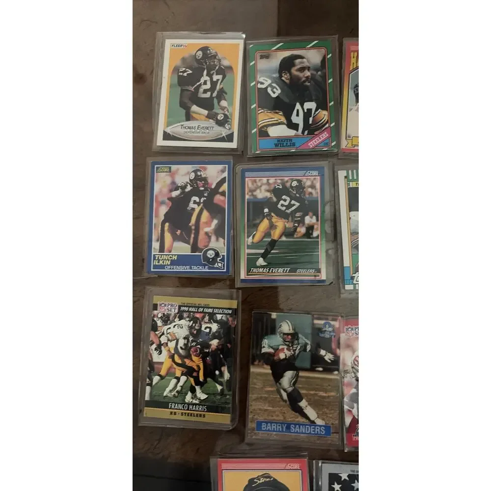 LOT 1980s 90s Cards Topps Rookie Shell Lipps Woodson Harris Noll Green STEELERS